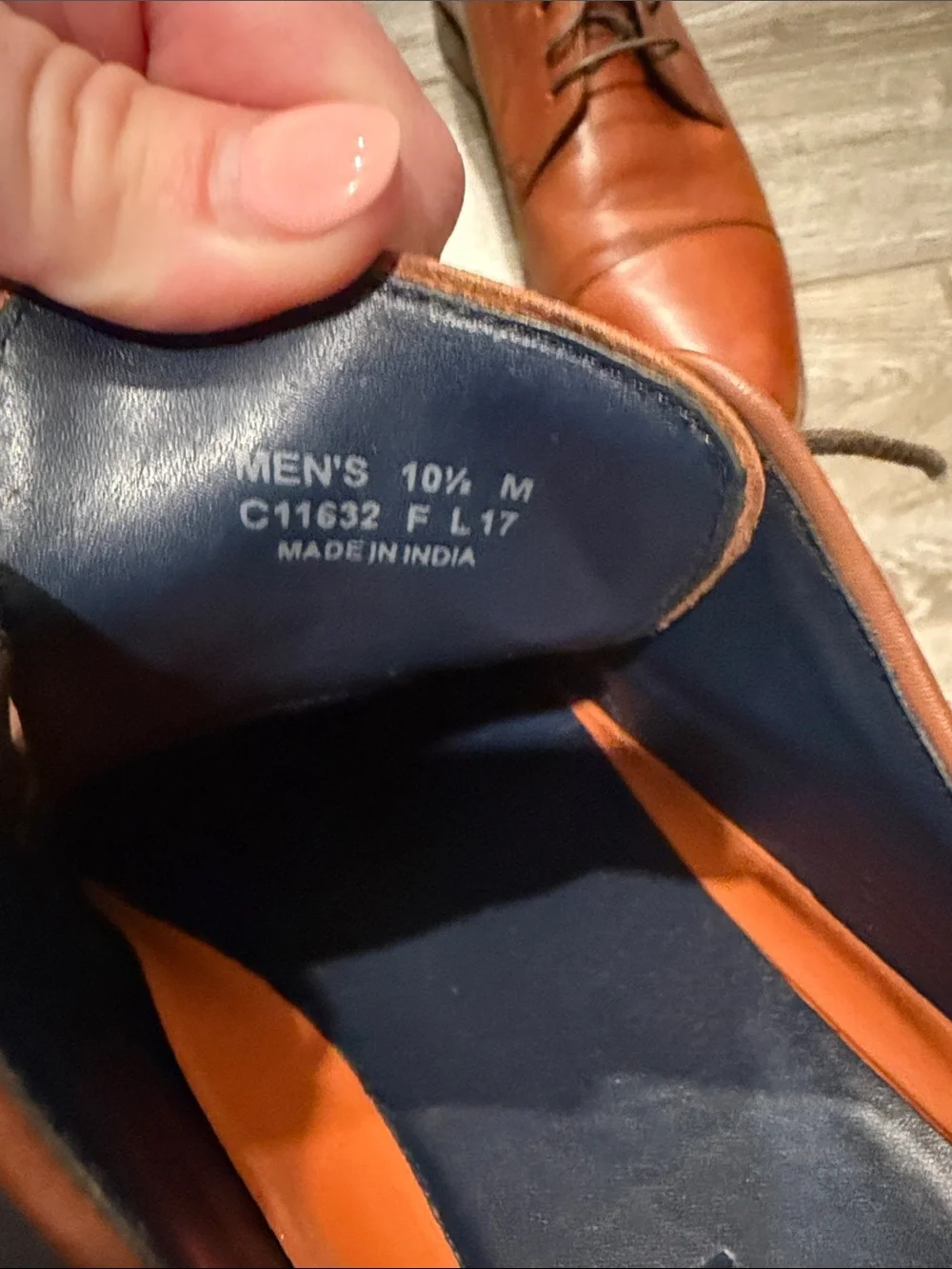 Cole Haan  Tan Leather Cap-Toe Derby Shoes